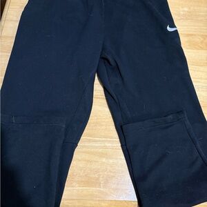 Nike Kids Black Sweatpants with White Logo